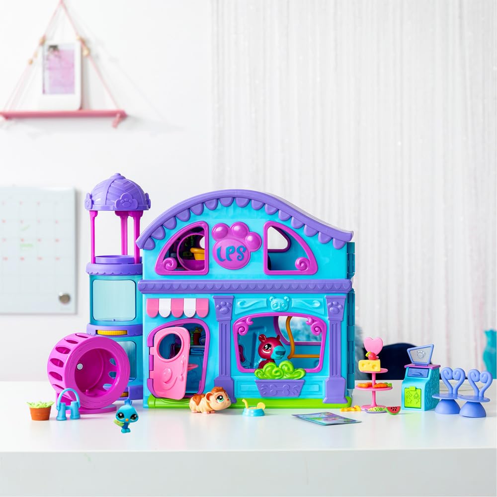 Littlest Pet Shop - La Grande Casa dei Pet Shop Deluxe - Set di Gioco con 4 Pet Shop Inclusi e 20 Accessori - Mini-figurine Animali da Collezione - Giocattolo per Bambini dai 4 Anni in su - BF00596