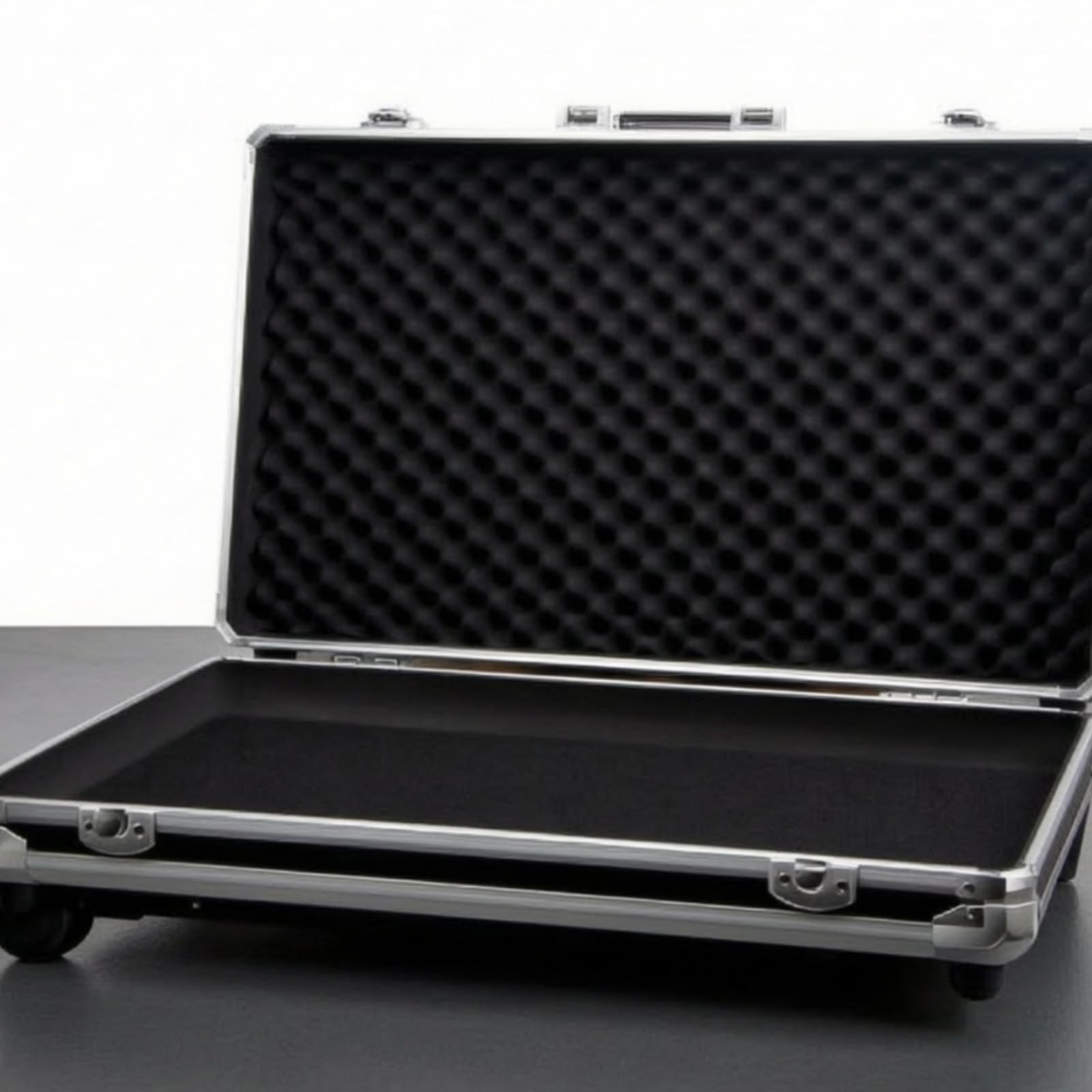 TISHITA Musiker Pedal Case Effektkoffer Pedalboard Koffer Transportkoffer mit Metallrahmen Verstärkten Ecken Gepolstertem Innenraum Teleskopgriff Rollen für Konzerte Proben Aufnahmen