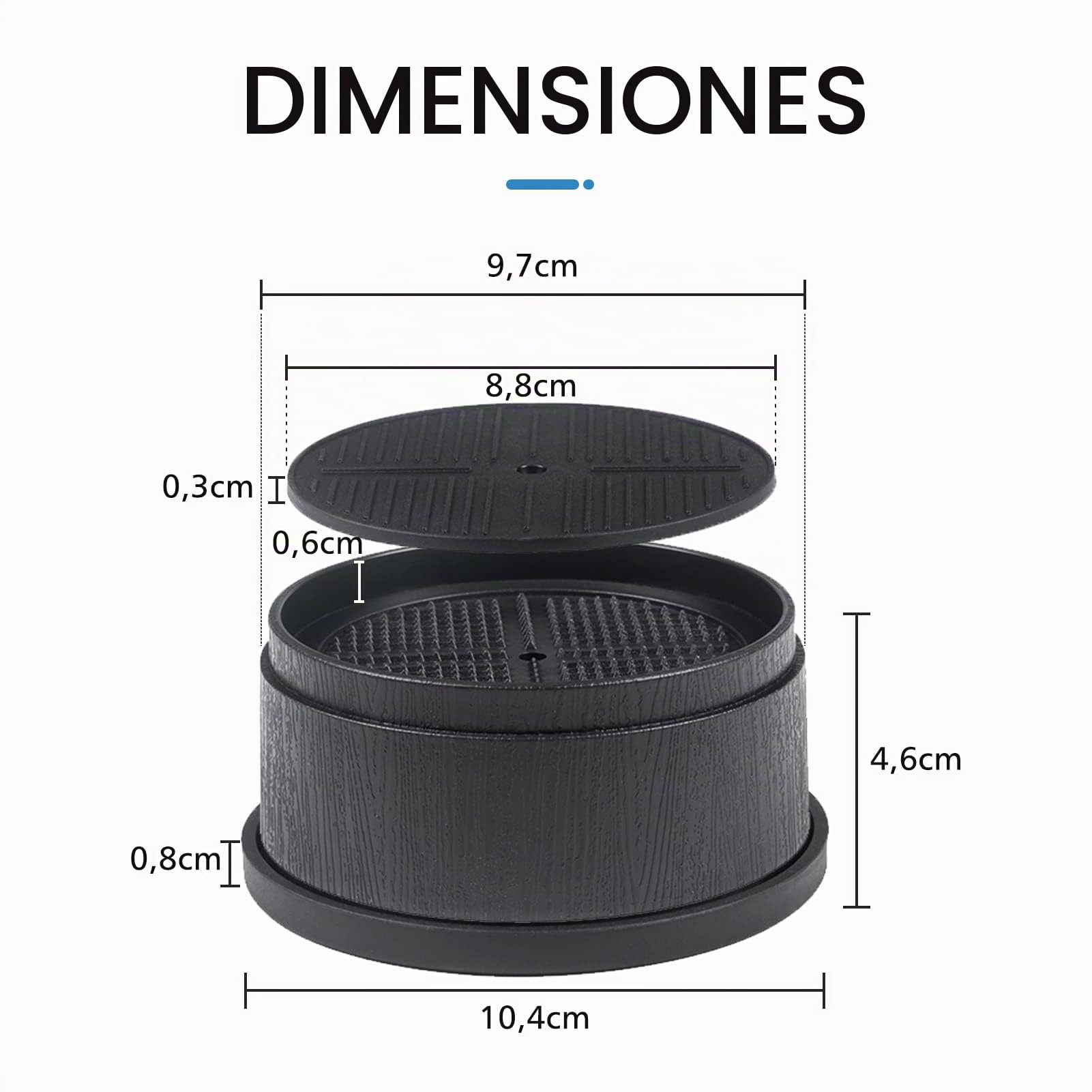 Uping Elevadores de Muebles Elevador Mesa Elevadores Cama Alzas Cama, Aumente Altura en 4cm o 8cm (Negro)