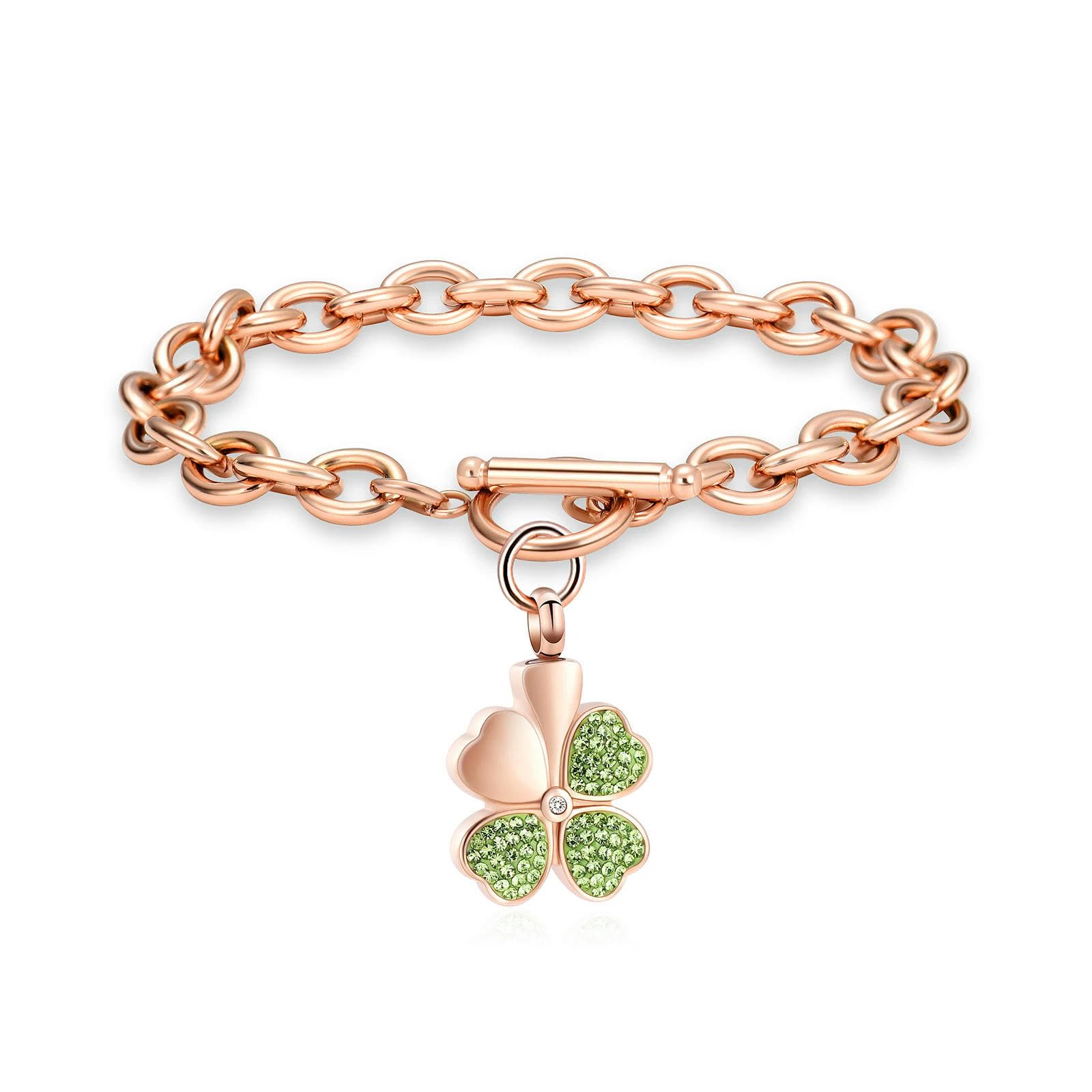 Bracelet d'urne commémorative pour cendres un hommage éternel en or rose - 3