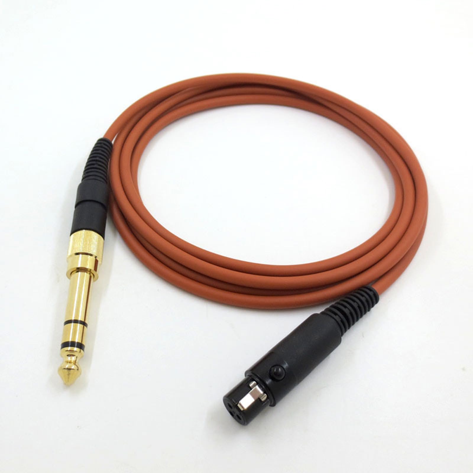 Cavo per AKG Q701 K712 K702 K271S K240S K240MK K181 K141 K171 K371 Cuffie,Mini XLR Cavo Audio di Ricambio con Adattatore da 6.35 mm,2 m/6.6 piedi,Arancia