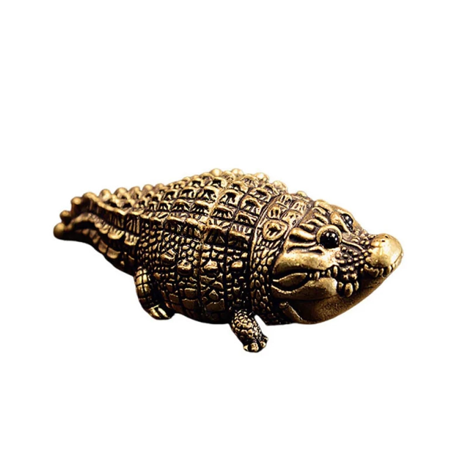 Huolimxun Brass Statue Crocodile Statue Desktop Decoration Home Decoration Gift Children's Gift