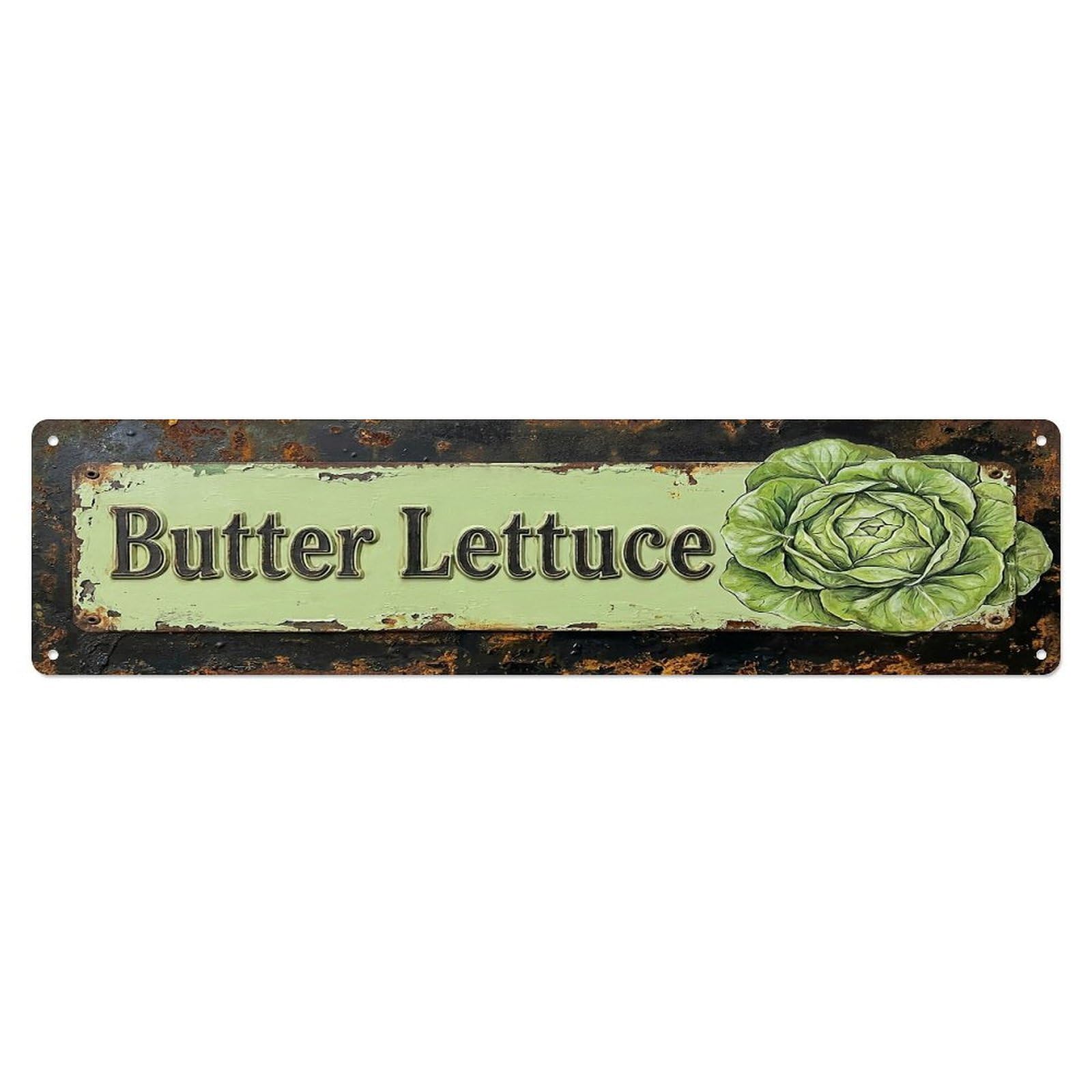 Vintage Butter Lettuce Tender Farmhouse Metal Tin Sign