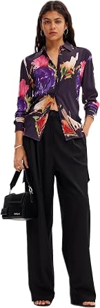 Desigual Womens Woman Woven Shirt Long Sleeve