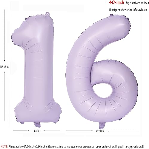 Vista 61 de 40" Macaron purple Number Balloons Helium Foil Mylar Balloon Birthday Party banquet Decoration 9