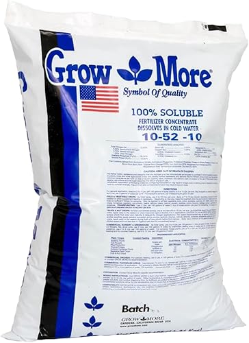 Grow More 5556 fertilizante soluble en agua 10-52-10 25 libras