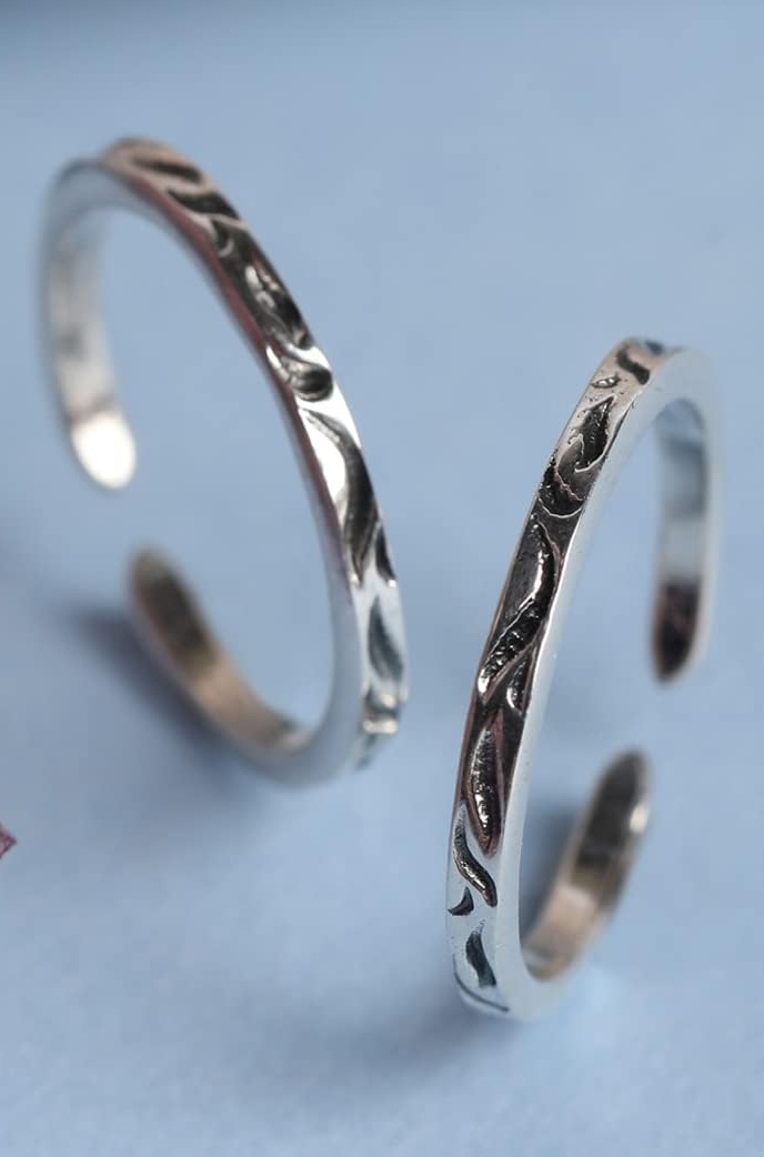 925 Sterling Silver Toe Rings Pair | Size Adjustable | Gift for Women and Girls