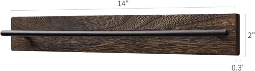 Miniatura 7 de Mkono Organizador de almacenamiento de lentes de sol de madera montado en la pared, soporte rústico para gafas, estante colgante para entrada, sala