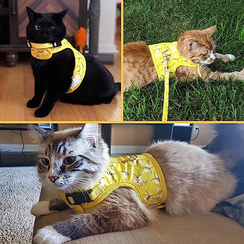 Cat Harness with Leash and Collar for Walking - Escape Proof with 59 Inches Leash - Adjustable Soft Vest Harnesses for Medium Large Cats - Image 6