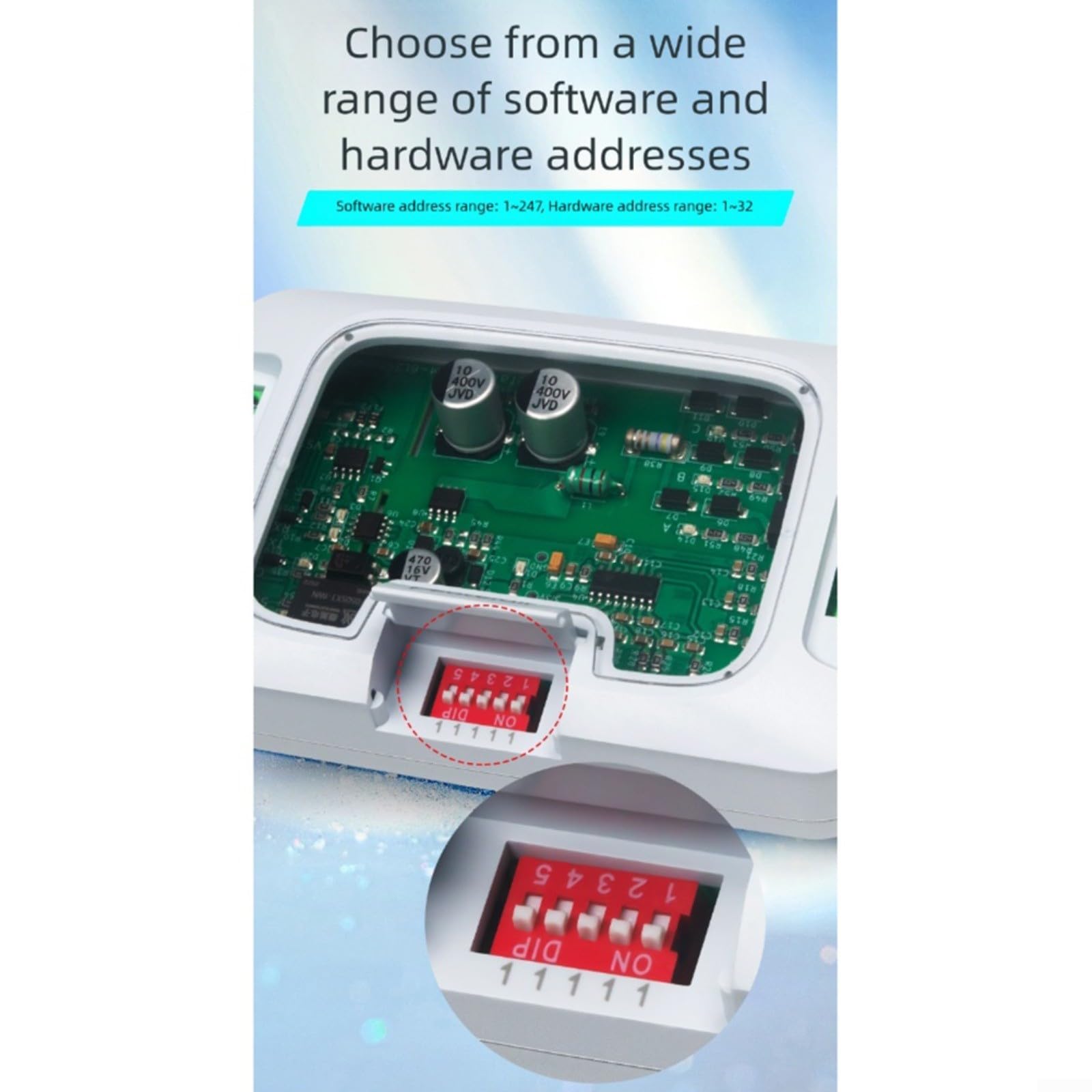 Para medidor de energía trifásico PZEM-6L24 para RS485 para monitor Modbus con analizador de corriente de voltaje de potencia reactiva activa para automatización industrial y (Host +