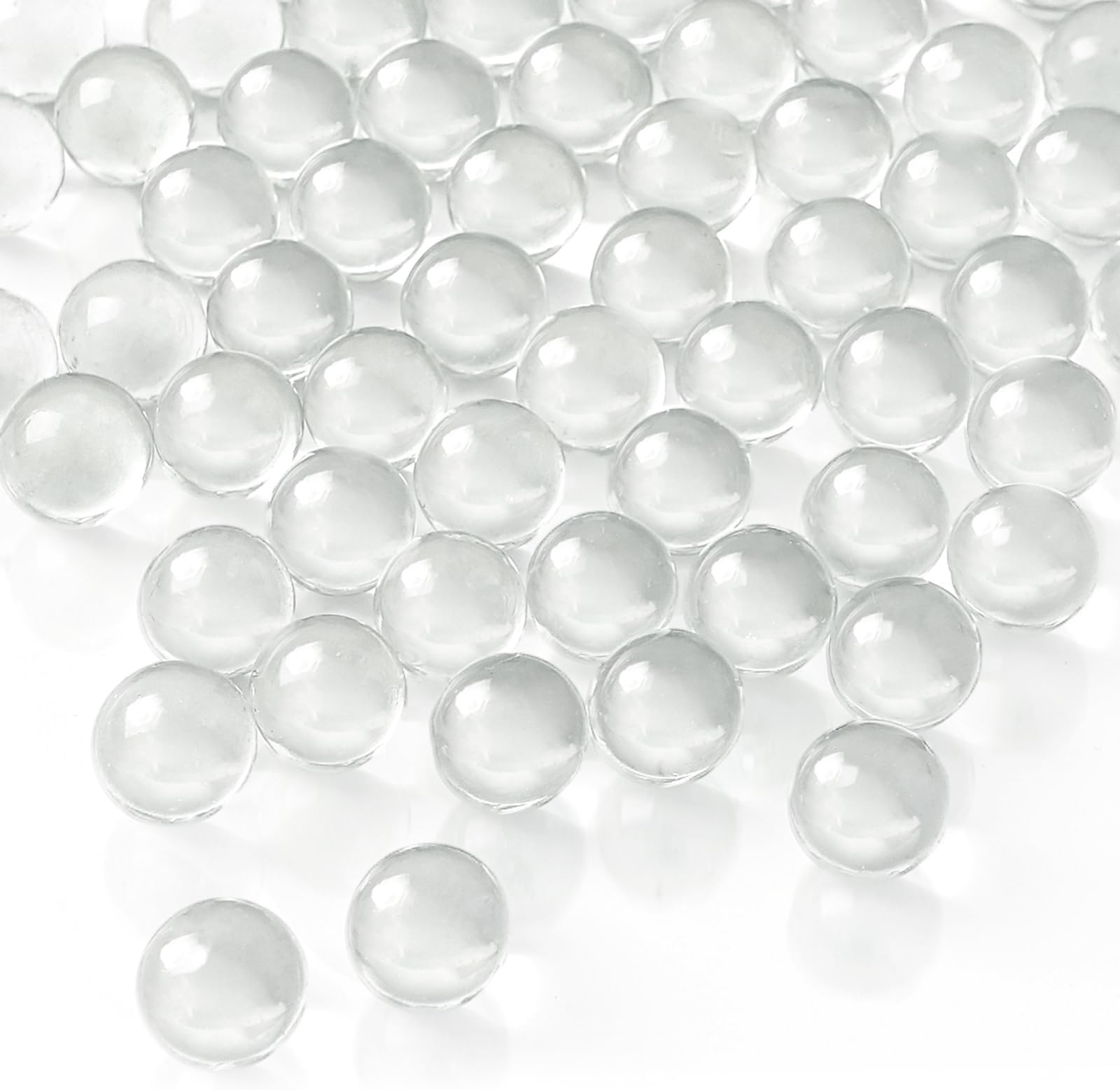 SallyFashion 75PCS Glass Marbles, 0.63 Inches Clear Marbles, for Kids Marble Run, Board Marble Racing Toys, Vase Fillers, DIY Home Decorations