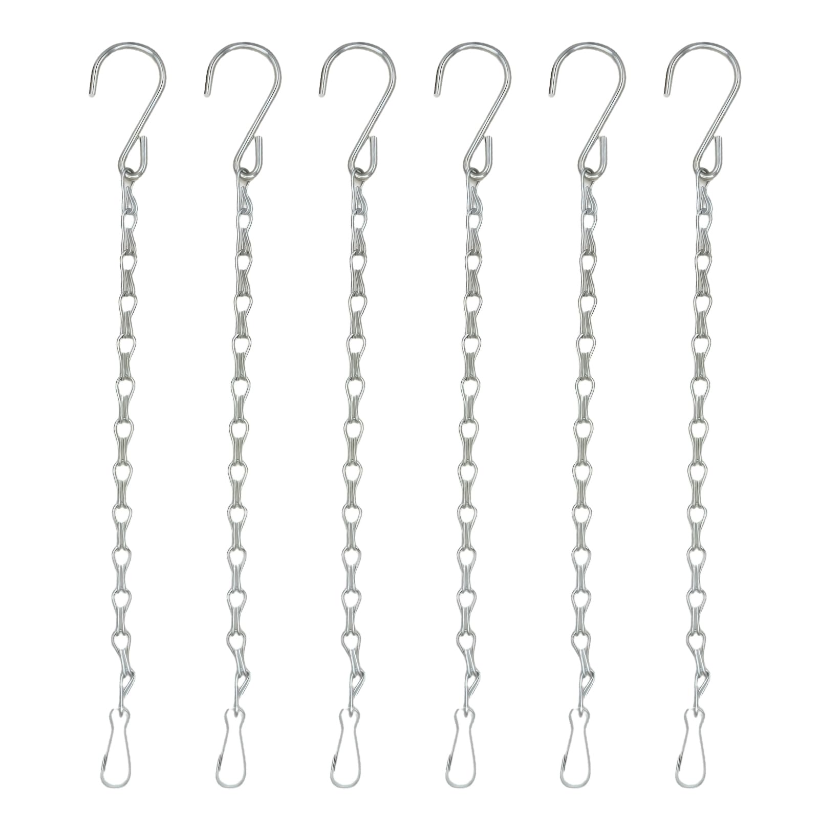 6Pcs Hanging Basket Chains Windchime Hanging Hook Iron Plant Basket Chain Hook Garden Plant Hangers Flower Pots Chain
