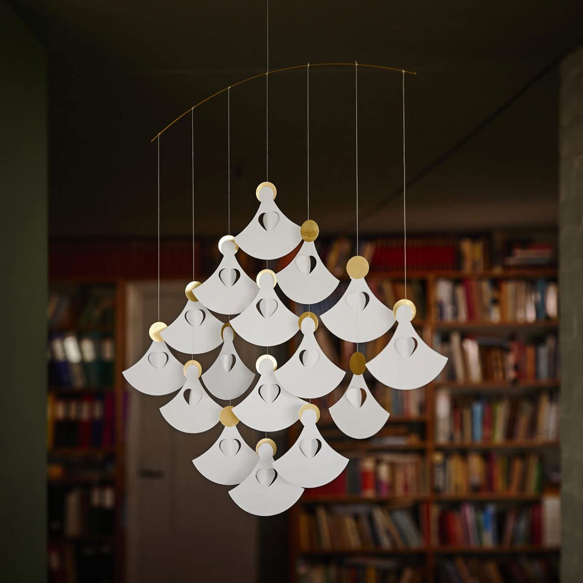 Flensted Mobiles Angel Hanging Mobile - Handmade In Denmark, 16" Cardboard, Christmas Decor - View #10