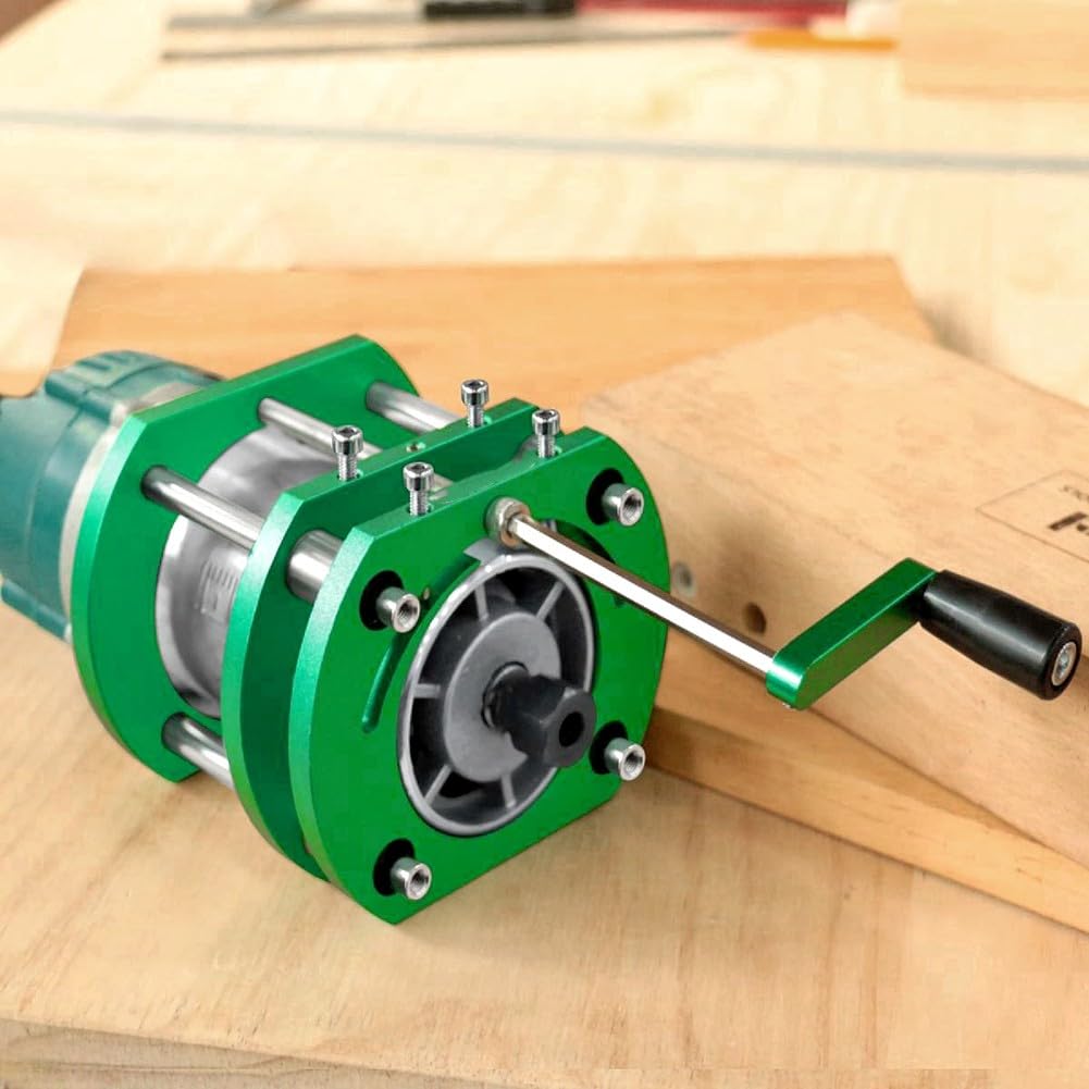 Podstawa do podnoszenia routera do obróbki drewna, metalowy ręczny system podnoszenia z 4 zaciskami szczękowymi, pasuje do maszyn do przycinania 64-66 mm, płyta ze stopu aluminium CNC, 51 mm, kolor