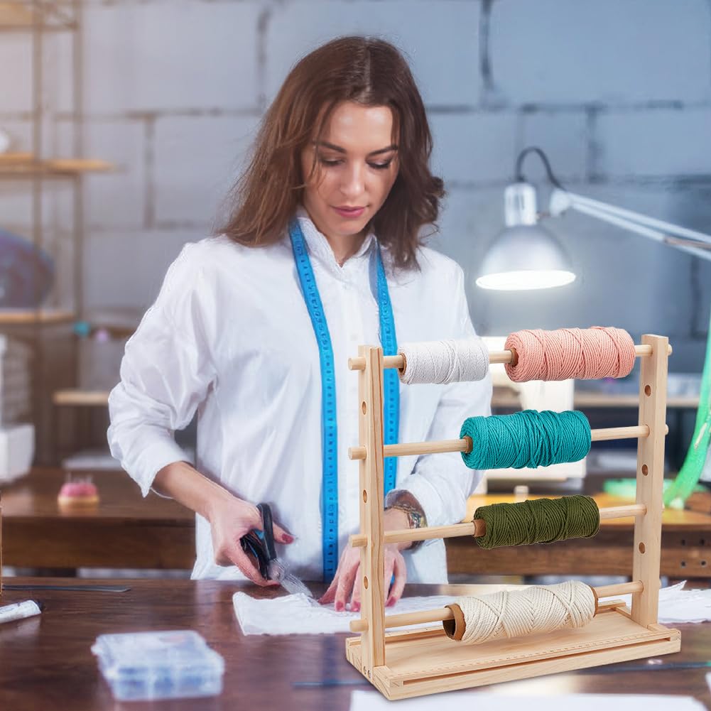 Holz Garnständer - Aufbewahrungsregal Für Nähgarn & Häkelwolle