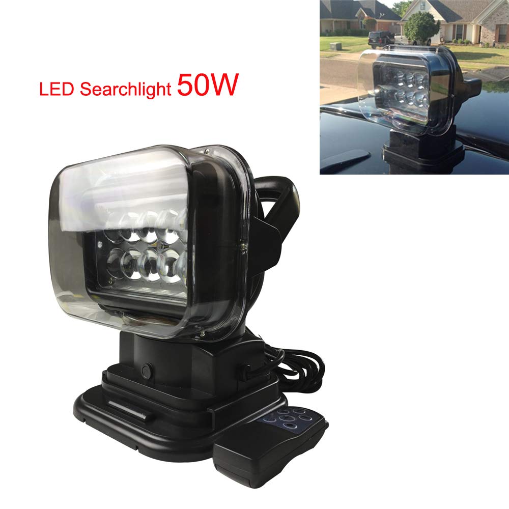 SXMA 50 W LED światło wyszukiwania bezprzewodowe zdalne sterowanie 360 stopni LED światło robocze lampa reflektora magnetyczna podstawa do samochodu/4 x 4 / offroad/SUV kemping ogród (1 szt.)