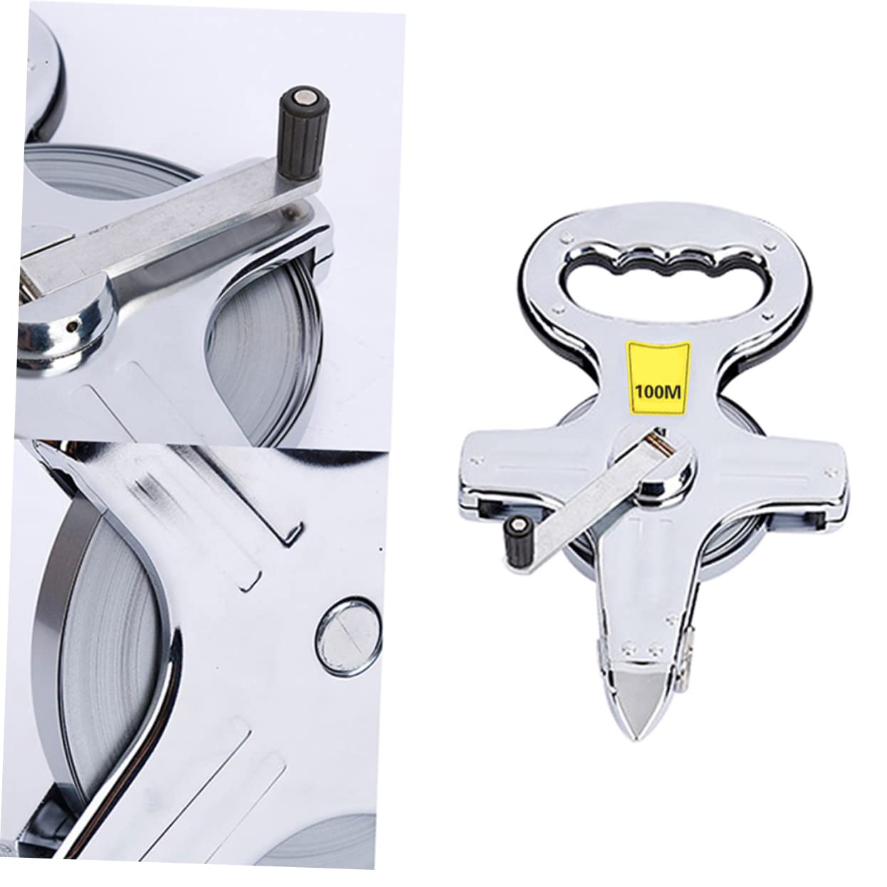 BESTonZON Ruban à Mesurer De 100 Ruban à Mesurer Rétractable Bande Rétractable Outils De Mesure Pour Le Travail Du Bois Précis Outil De Mesure Acier Inoxydable Bobine