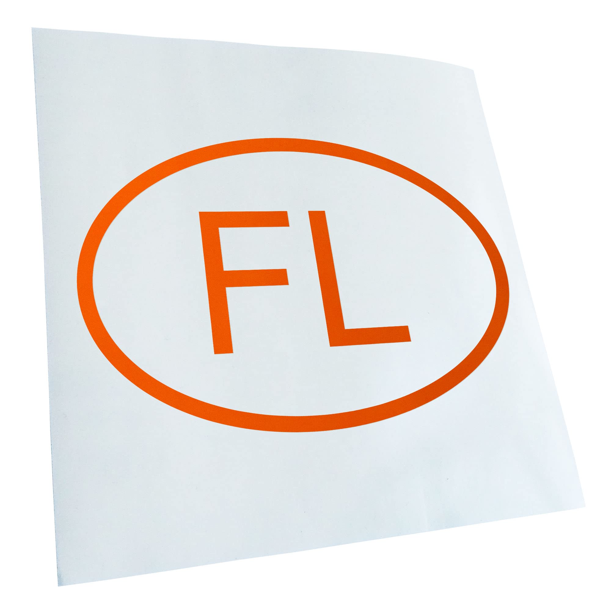Kiwistar - Car Sticker - Orange - 24 x 16 cm Liechtenstein FL Sticker for Car, Laptop, Bicycle, Truck, Motorcycle Multicoloured JDM Decal Racing