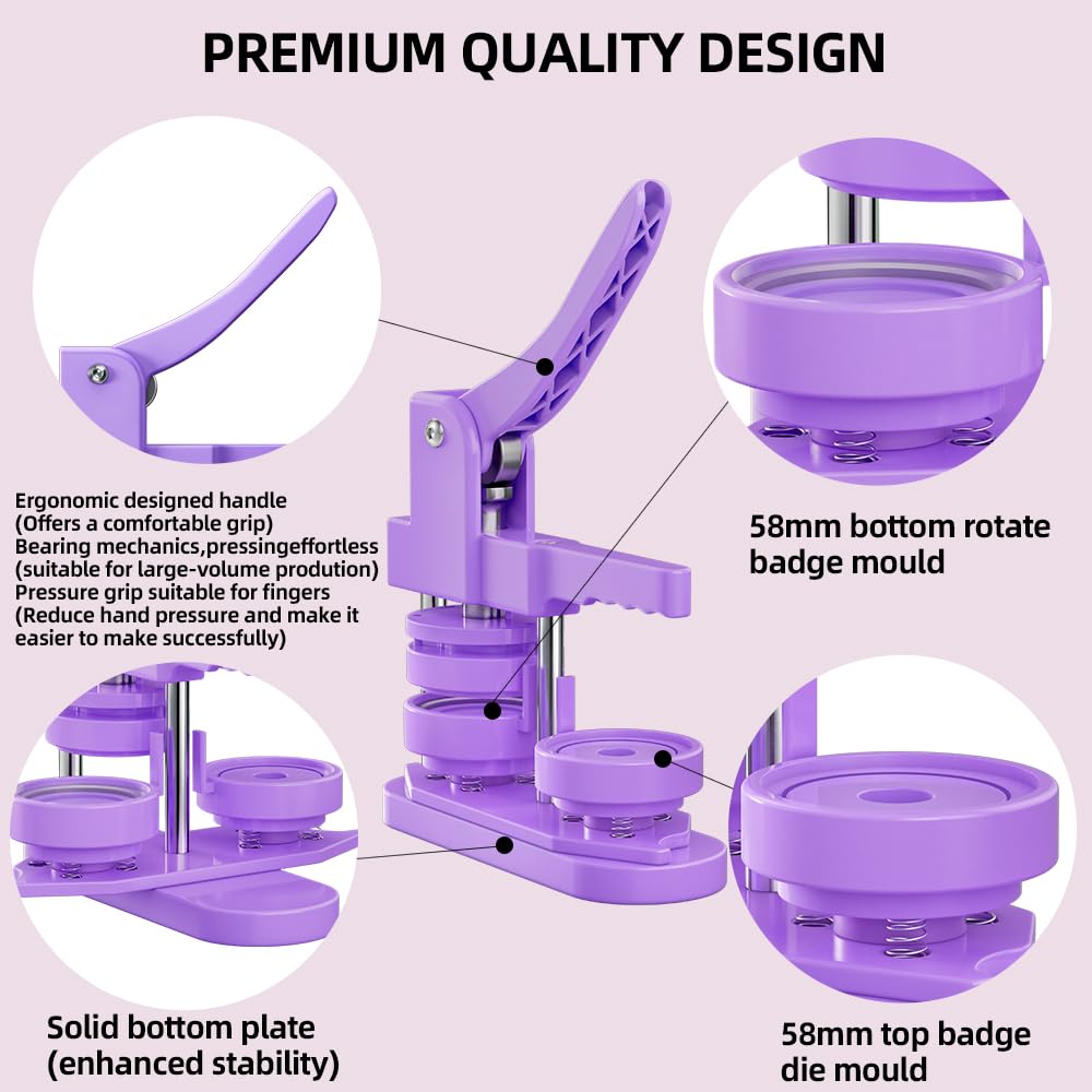 DIY Button Maker Kit - Easy Badge Making Machine -6