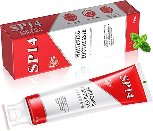 Pasta de dientes blanqueadora de dientes, pasta de dientes blanqueadora de niacinamida para adultos, Sp-6 8 nuevos probióticos Sp-14 mejorados,