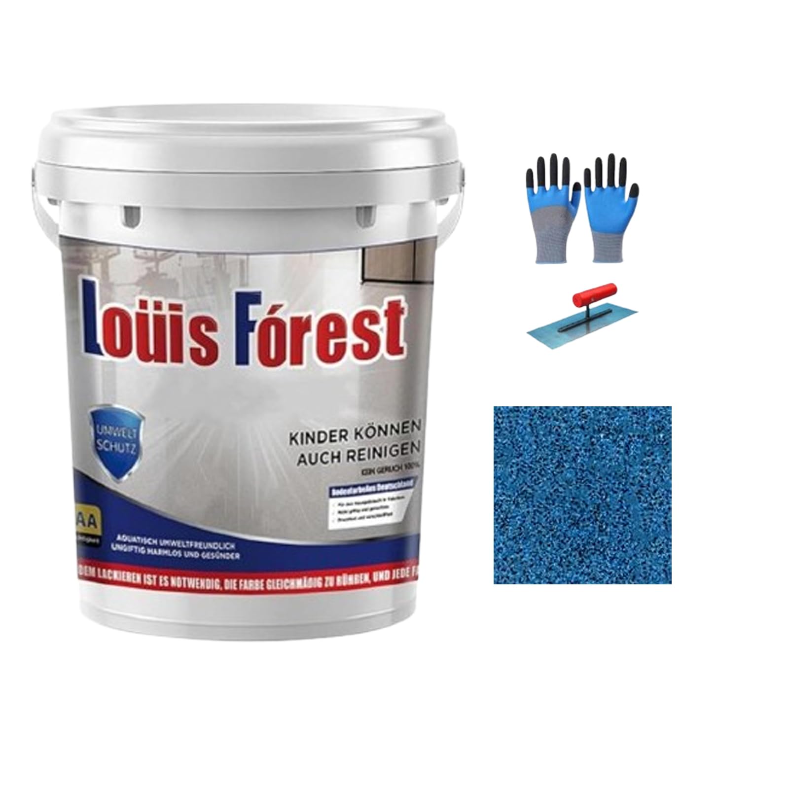 Epoxy Colored Sand Floor Paint,Louis Forest Epoxy Floor Paint,Gooti Epoxys Floors Painting Self Leveling,2025 New Waterproof,for Basement,Wood Floors,Garage,Outdoor (Qianshan green)