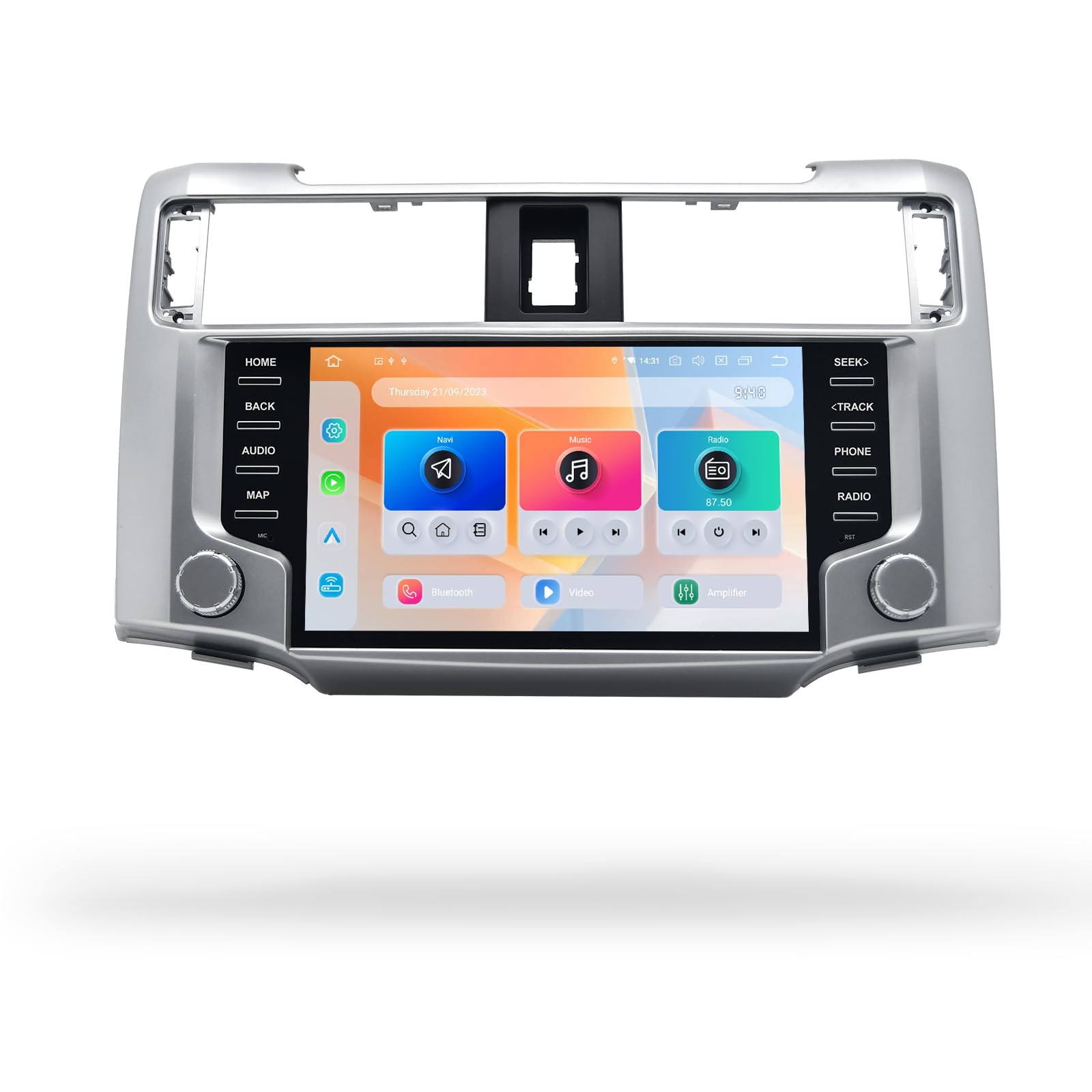 Dasaita 8GB+256GB Radio Upgrade for Toyota 4Runner 2010-2023, 9 Inch QLED Touchscreen, Wireless CarPlay & Android Auto, Built-in 4G Cellular, Optical Amplifier, Android 13