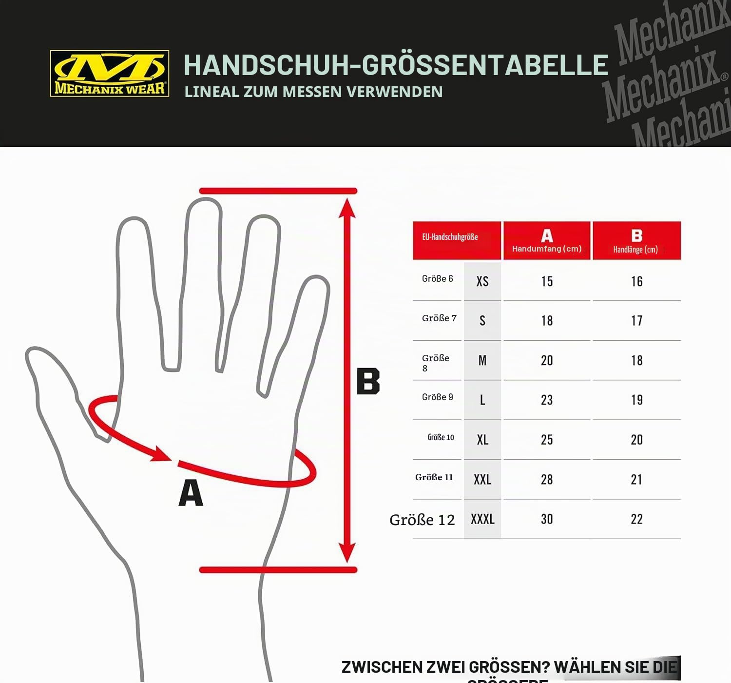 Mechanix Wear Schutzhandschuhe – M-Pact 3, schwarz, MP3-55-012