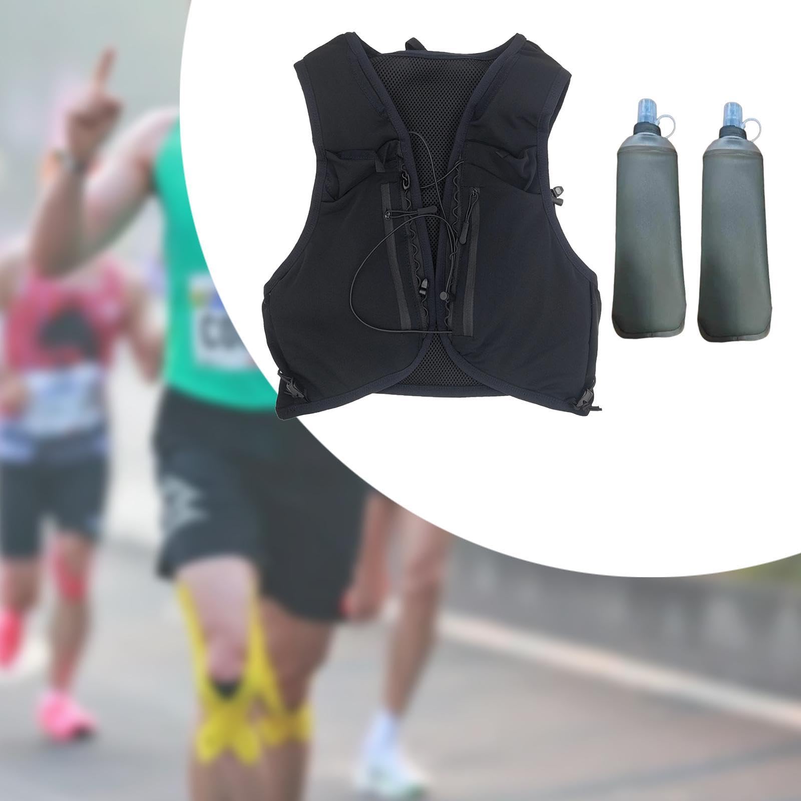 1 Pièce Gilet Hydratation Gilet Course Sac Hydratation Sac à Dos Gilet Hydratation Polyester Respirant Réglable Adapté Aux Hommes Femmes pour Trail Ma