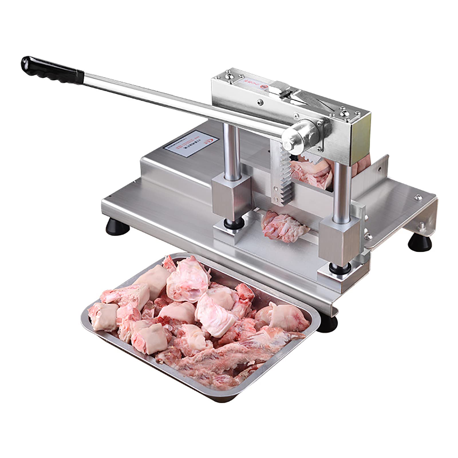 CWCQGH Meat Bone Saw Machine, Commercial Manual Bone Guillotine, Stainless Steel Pork Chop Bone Slicer, Bone Cutters Saw for Pig's trotters,Tube Bone