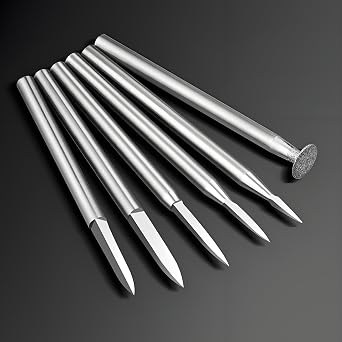 Wood Carving Tools,Five or Six Different Drill Bits, DIY Carving Crafts Shape,3mm Shank Diameter,Sturdy Steel Culpture Tools Wood Engraving Knife