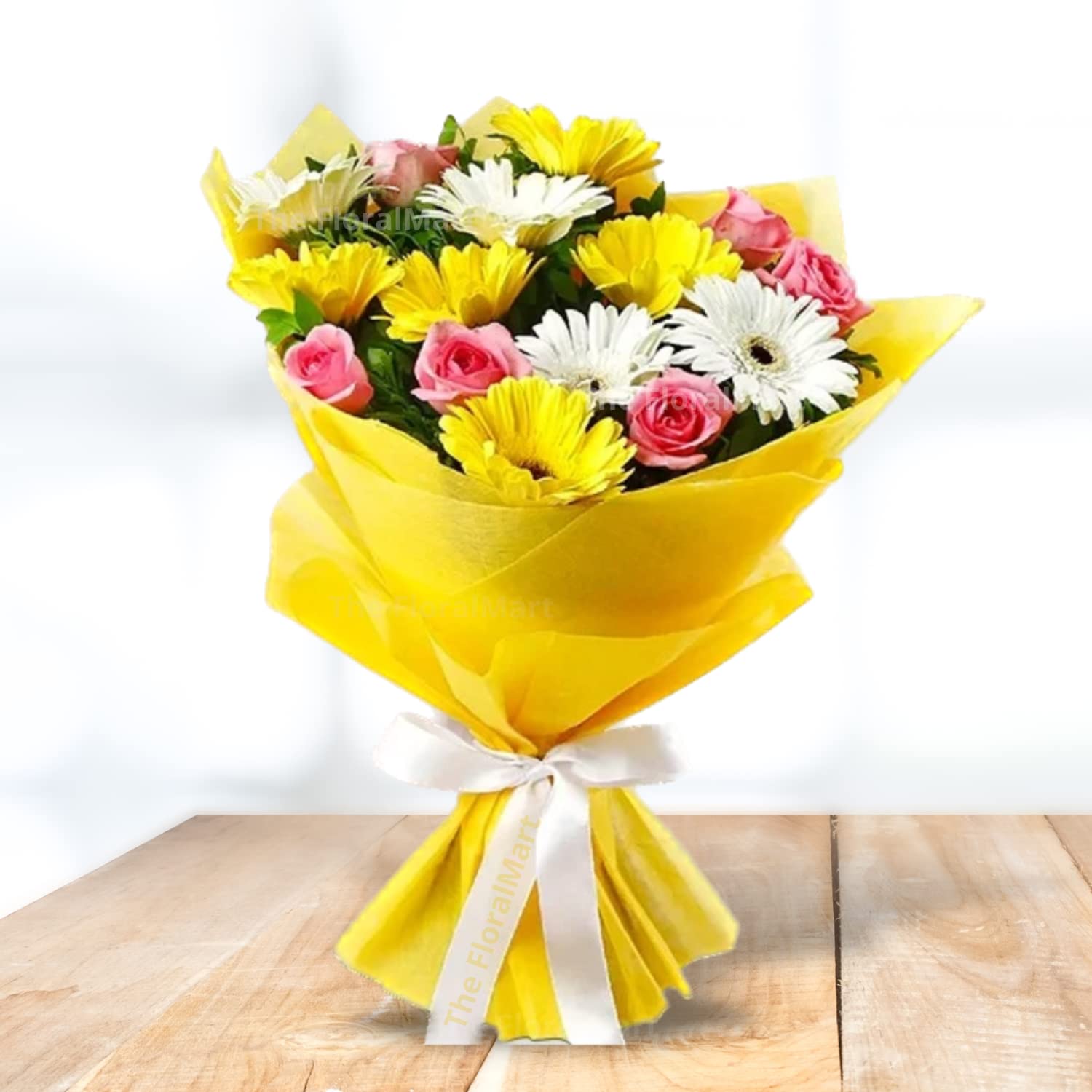 The FloralMart® Fresh Flowers Bunch of 15 Assorted Flowers in Paper Wrapping, For Birthday, Anniversary or Any Occasions.-image-10