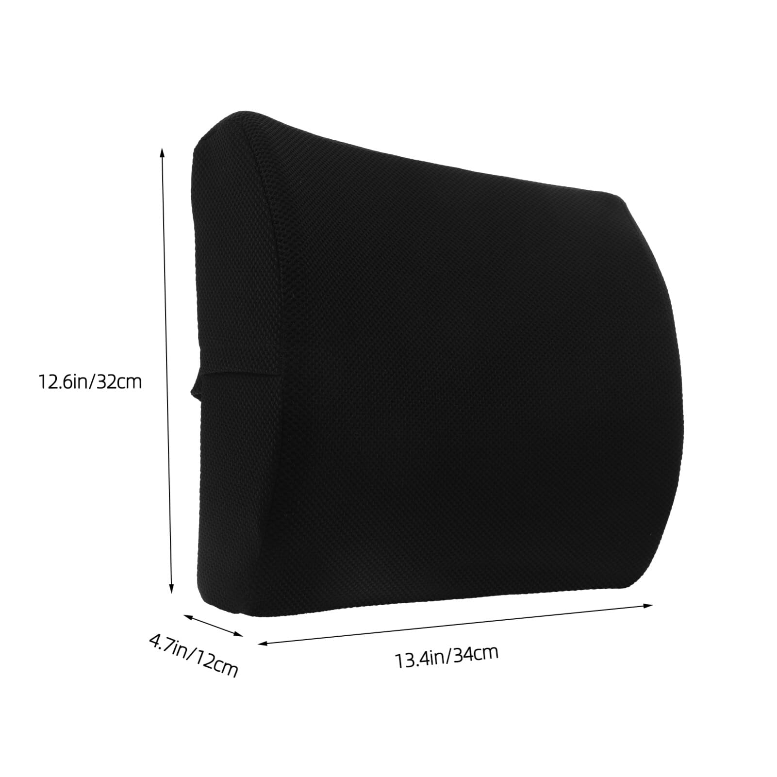 SEWACC Almohada de Apoyo Lumbar para Silla de Oficina en Casa Negra