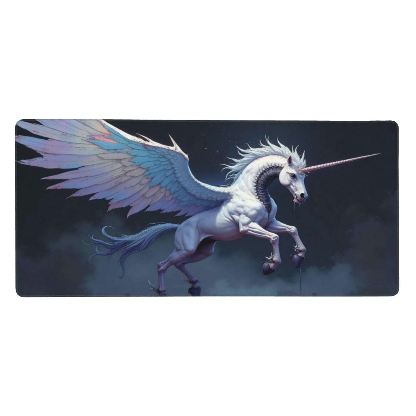 Sous-main de bureau cheval blanc magique idéal pour clavier PC et grand espace de travail - 8