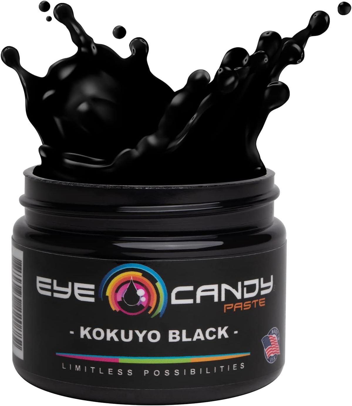 Eye Candy Black Resin Pigment Paste Kokuyo Black (2 oz Paste) | Highly Pigmented, Ultra-Fine, Versatile for Multiple Epoxy Resin Applications, and Customizable Colors