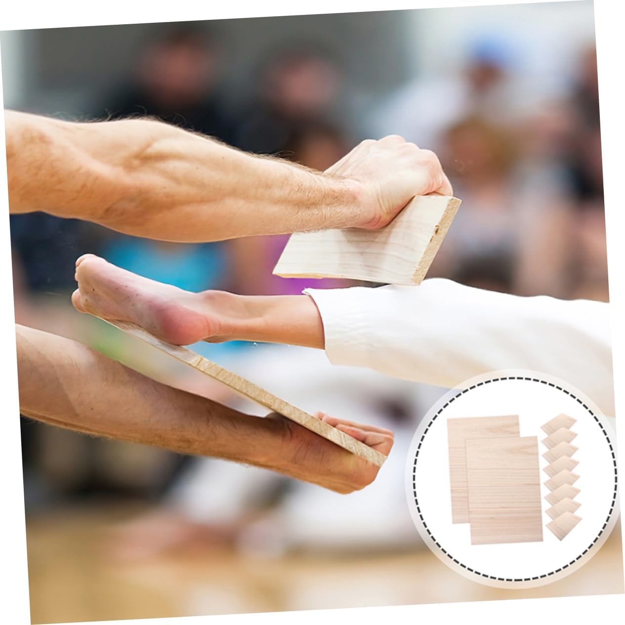 HANABASS 20pcs Taekwondo Training Breaking Boards Wood Karate Boards for Practicing Martial Arts for Beginners Lightweight