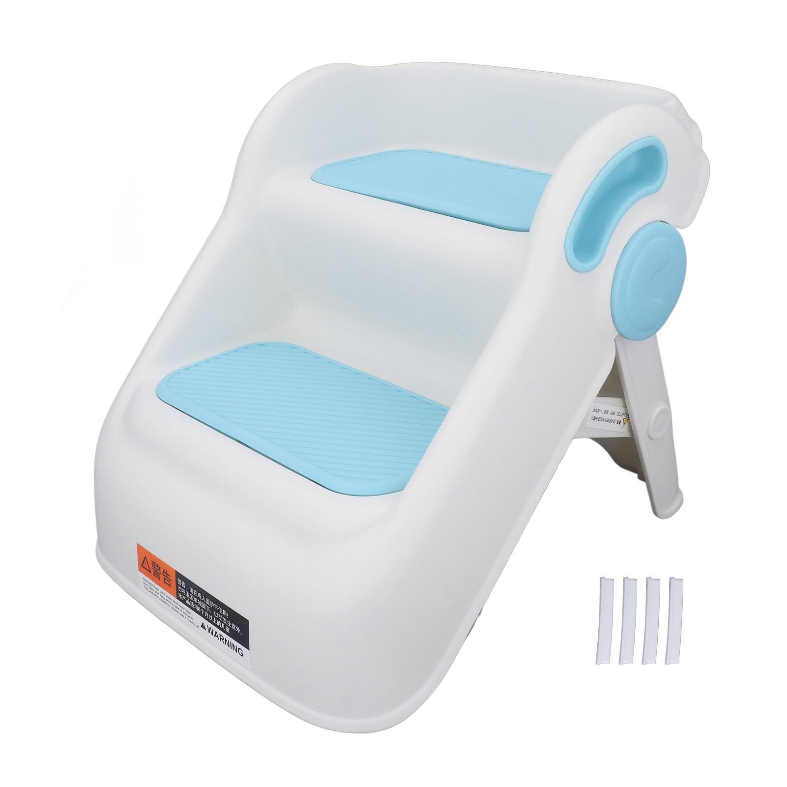 Sgabello con Gradino per Bambini Resistente Poggiapiedi per Bambini a 2 Gradini Design Ergonomico per Bagno Cucina Plastica