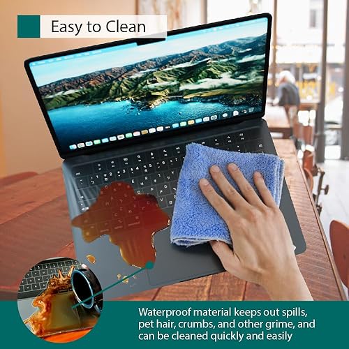 Miniatura 3 de Green Onions Supply Tapa de teclado Pro para MacBook Pro. Compatible con Touch ID, ultrafina, transparente. Paquete de 2 (MacBook Pro de 16 pulgadas)