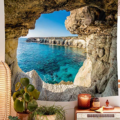 Forest Tapestry Home Decor Landscape Tapestry Living Room Bedroom Decoration Tapestry Magic Tapestry Curtain (Sea, 60''L×51''W) #TOP2