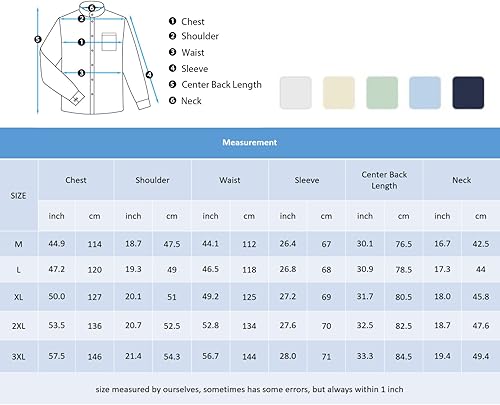 Miniatura 6 de Camisas casuales de lino de algodón de manga larga para hombre, con botones, lisas, lisas, enrollables, para verano y playa