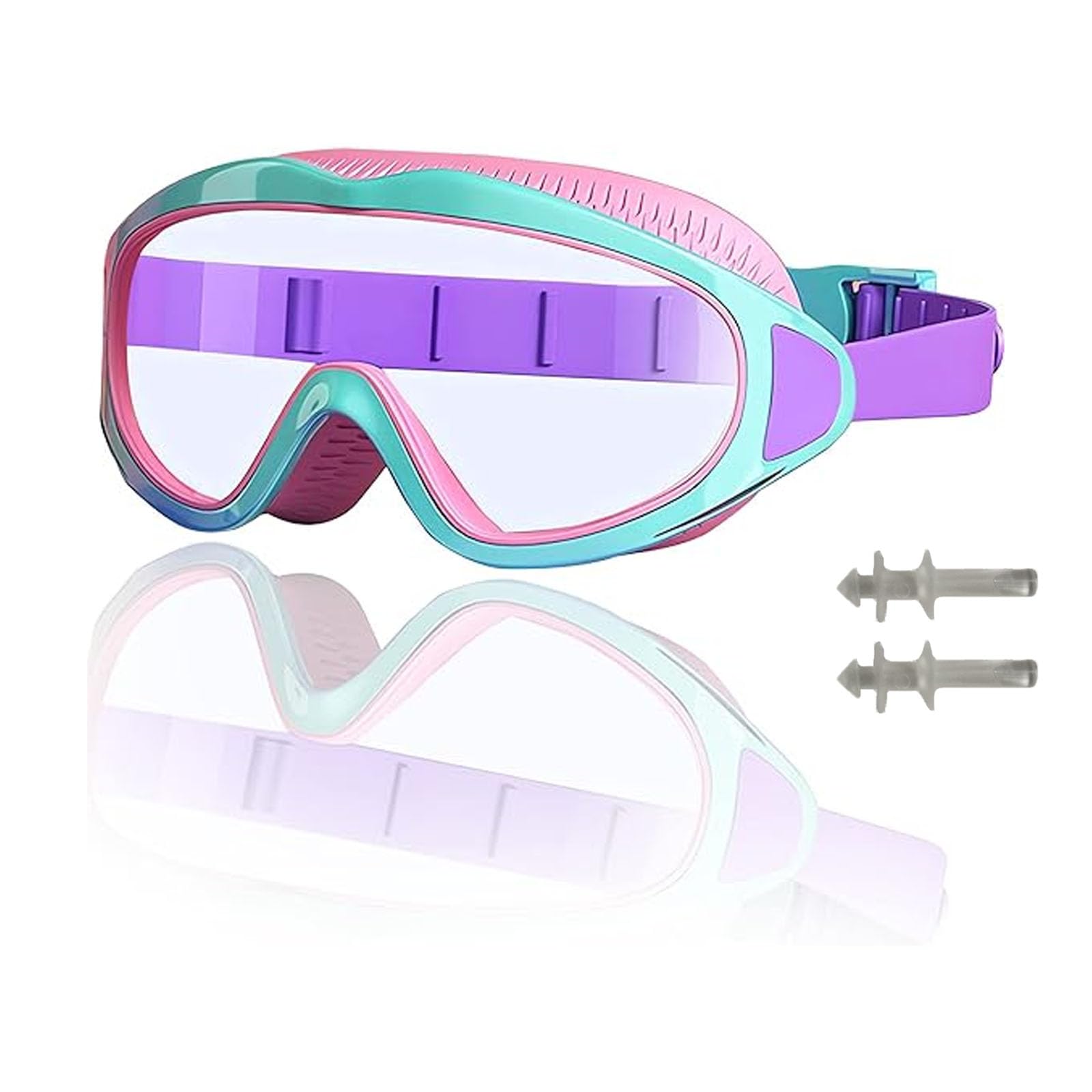 Wohlstand Gafas de natación para niños, gafas de buceo para niños, gafas de buceo para niños, lentes antivaho, gafas de natación de silicona impermeables, gafas de natación para niños de 4 a 12 años