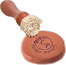 KAINSY Custom Pottery Stamp, Personalized Clay Stamp with Own Design, Create Unique Imprints in Pottery, Handcrafted Potters Lovers Gift, Polymer Clay Tools (1 inch)
