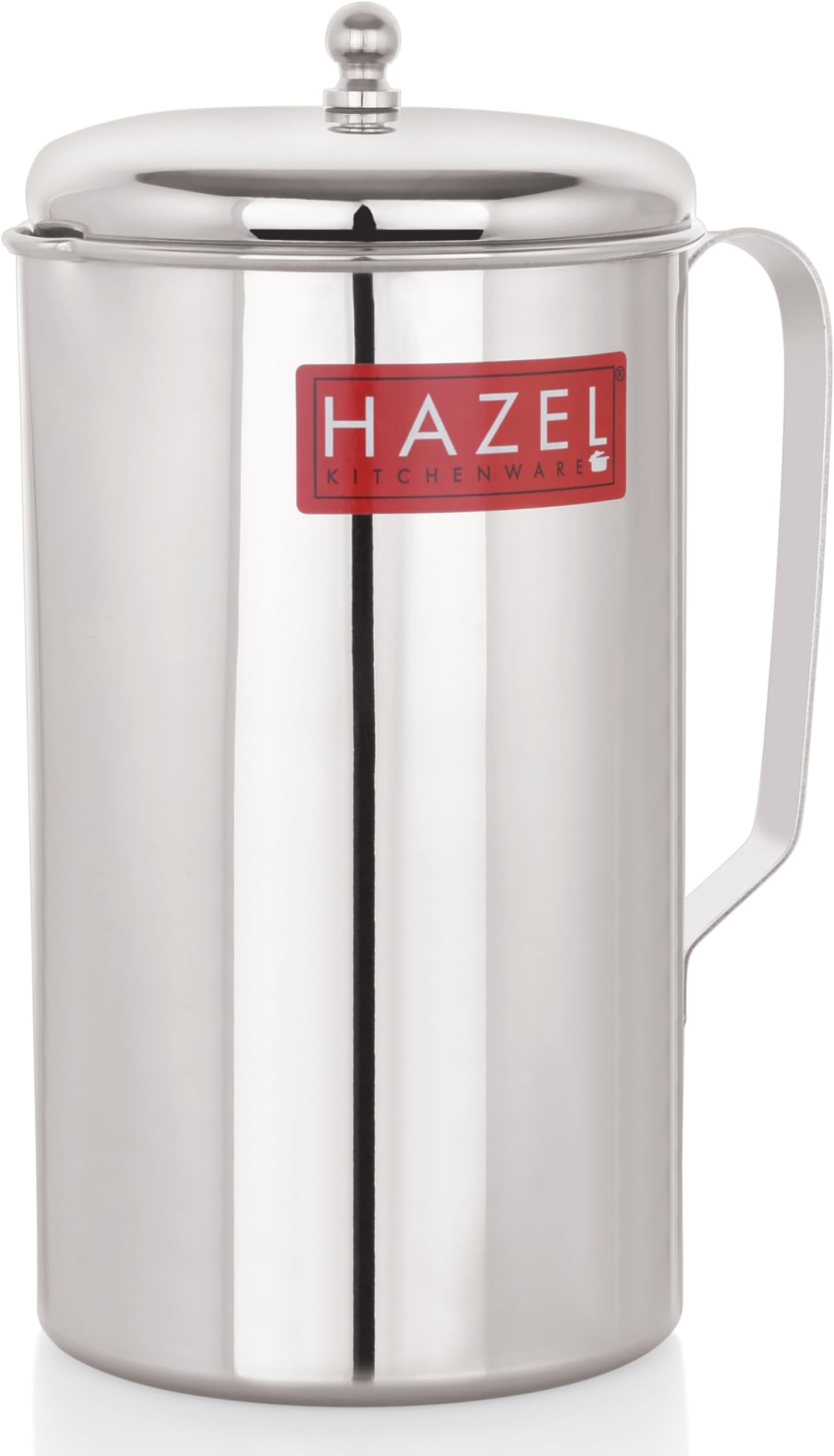 HAZEL Water Jug with Lid | Stainless Steel Serve Water Pitcher | Ideal for Serving Water, Juices & Beverages, 2 Litre