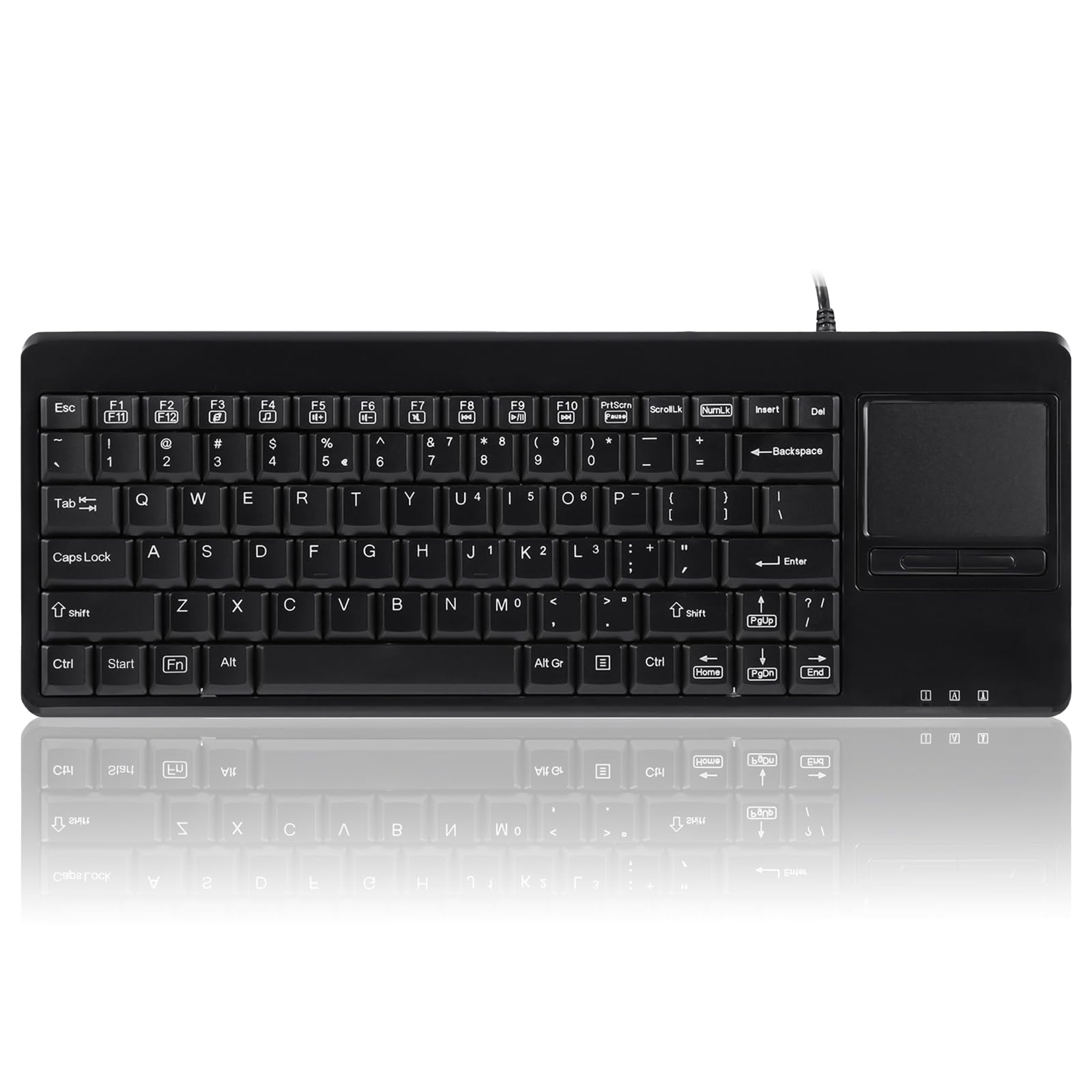 PERIBOARD-515H PLUS - Tastatur - mit Touchpad, Maustaste - Schwarz