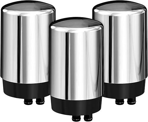 Cartucho de filtro para grifos sin BPA, reemplazo para filtro de grifo Brita - Cromo (paquete de 3)