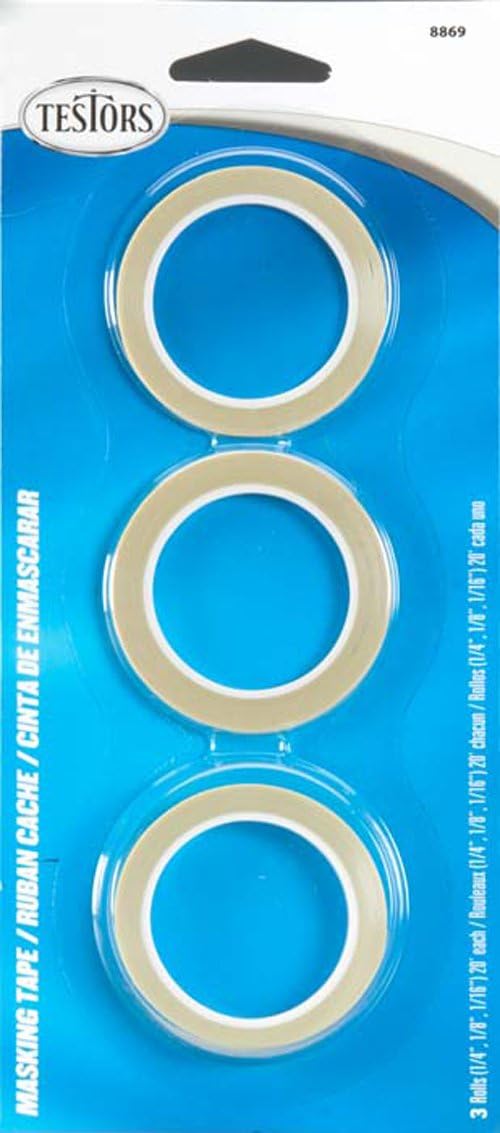 TESTORS 8869 Masking Tape Assortment (1/16 /1/8 /1/4