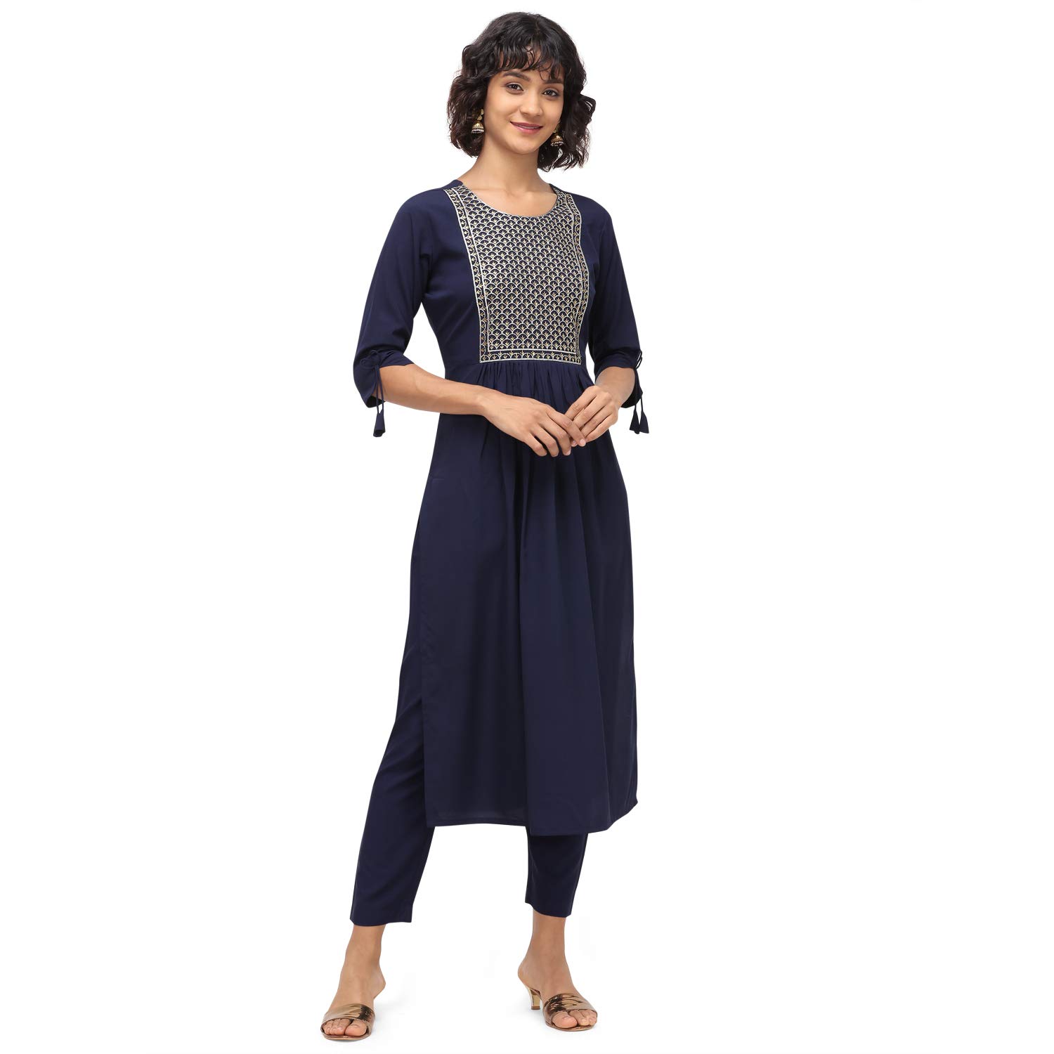 NAINVISHKurta Set for Women | Women Kurta Pant Set | Kurta with Pant Set | Cotton Blend Kurti Kurta Pant | Printed Kurta Pant Set