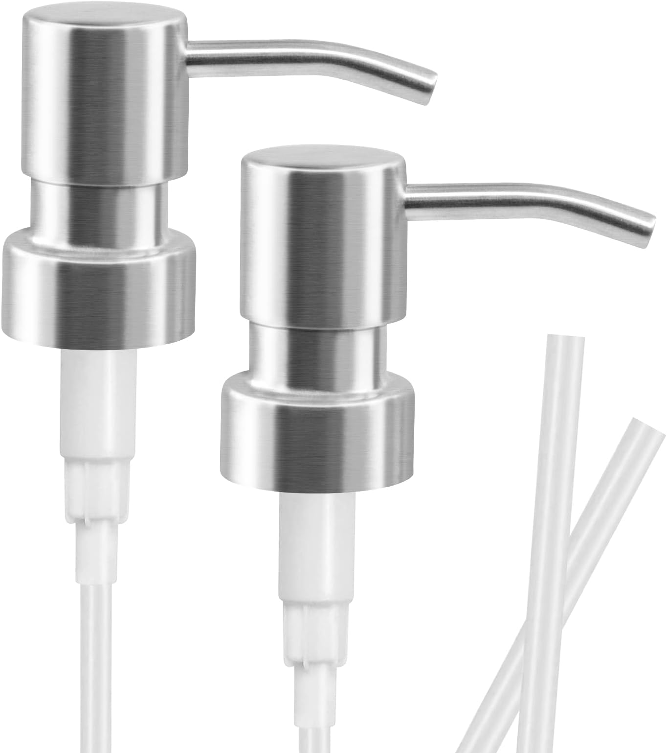 Newthinking Liquid Soap And Lotion Dispenser Pump Replacement, Plastic Pipe Soap Replacement Pump, 304 Stainless Steel Liquid Soap Dispenser Pump Replacement for Kitchen Bathroom Worktop Bottles