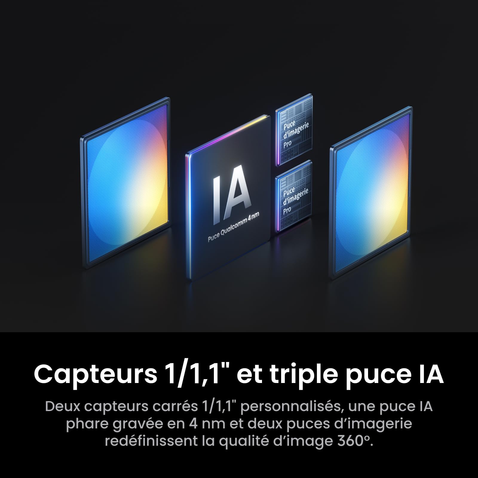 Insta360 X6 Pack Essentiels - Caméra 360 8K avec capteurs 1/1,1"