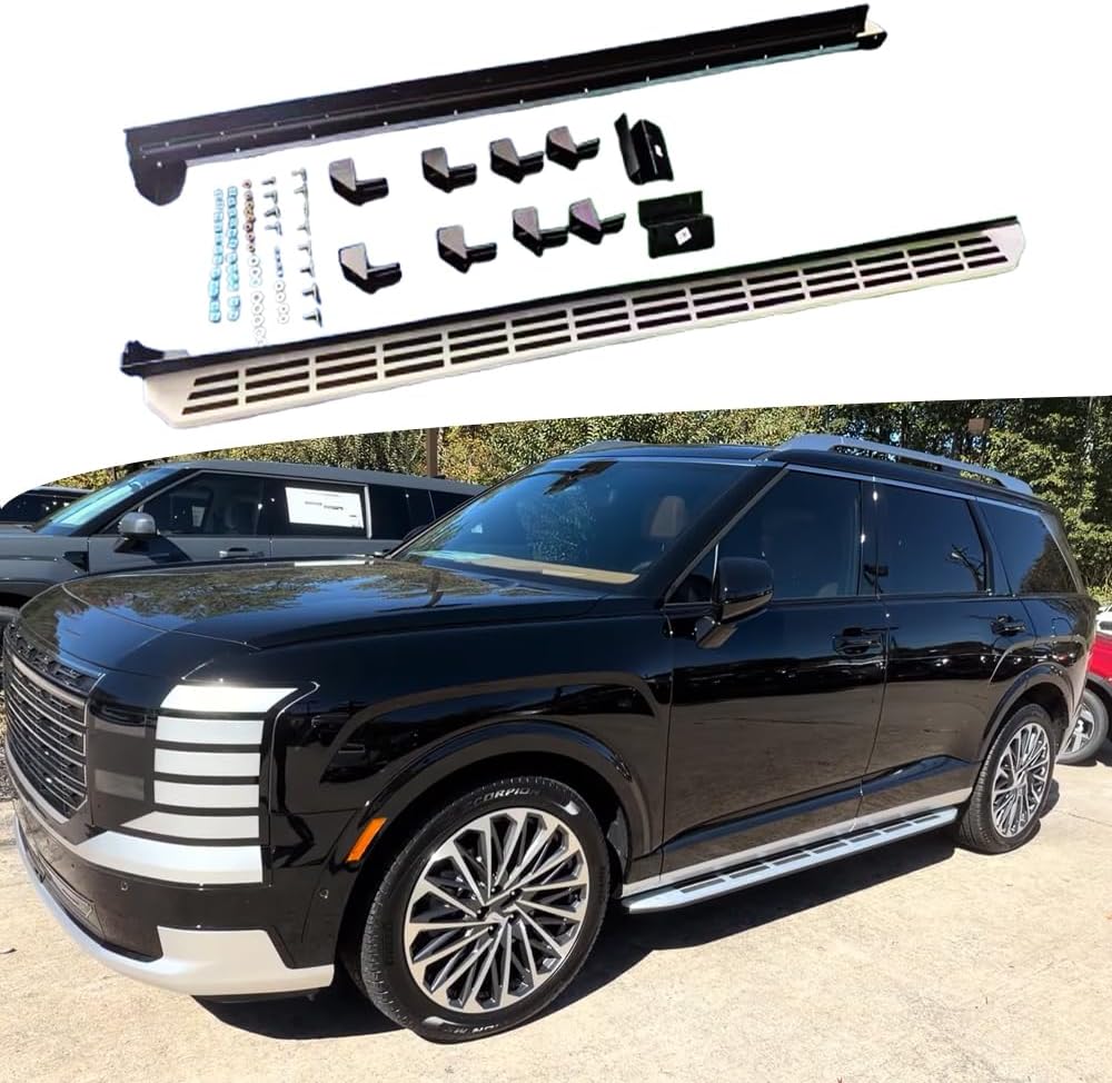 2PCS Running Boards Side Steps Nerf Bars Side Pedal Protector Fits for Hyundai Palisade LX3 2026 2027
