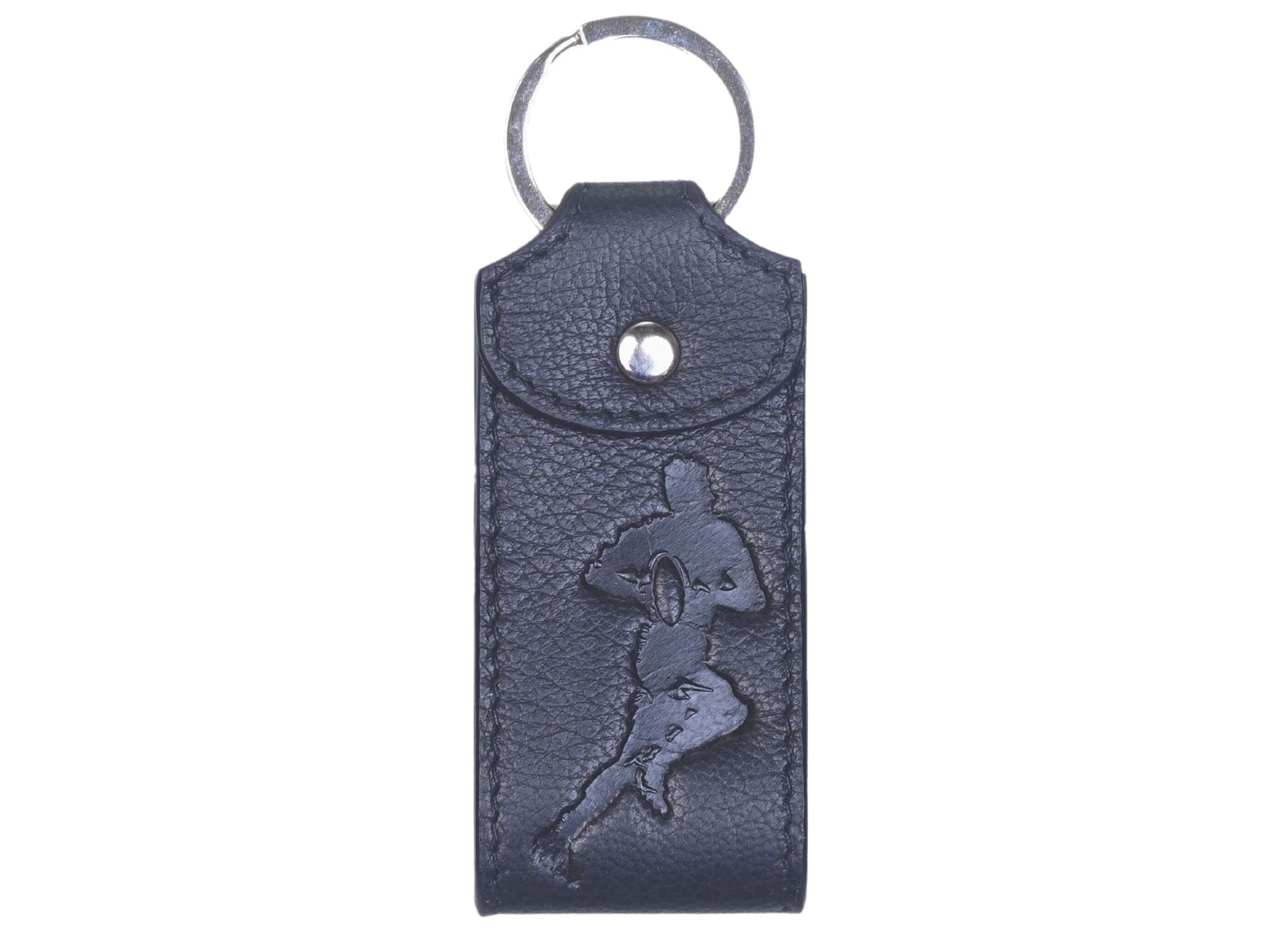 Mala Leather Men's Rugby Highland Cow Leather Keyring